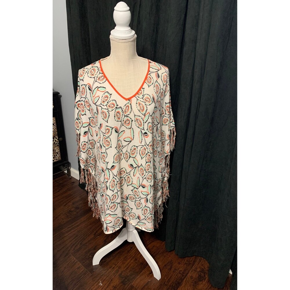 Democracy Poncho Tunic. Size 1X.